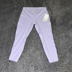 Women’s, lululemon leggings, NWT, size 14, light lilac, inseam 25”, high rise 5”